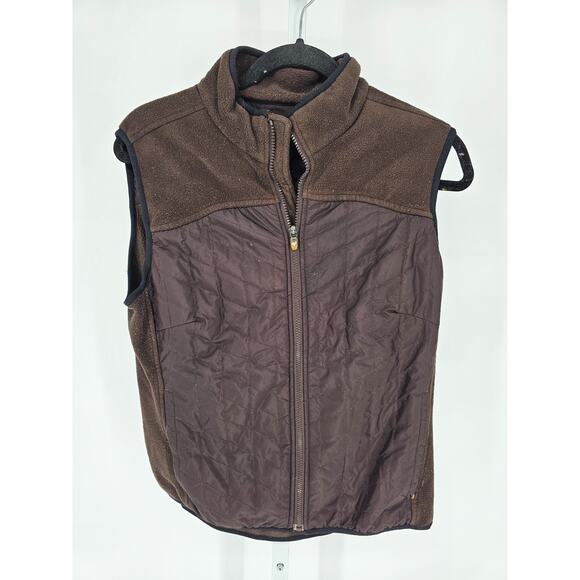 Kate Lord Jackets & Blazers - Kate Lord Womens Sz M Zip Up Winter Jacket Vest Brown Fleece